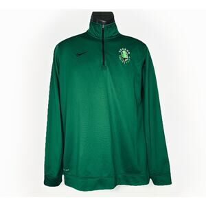Nike Dri Fit Large Oregon Track Club Team Green Quarter Zip Jacket Running Shirt